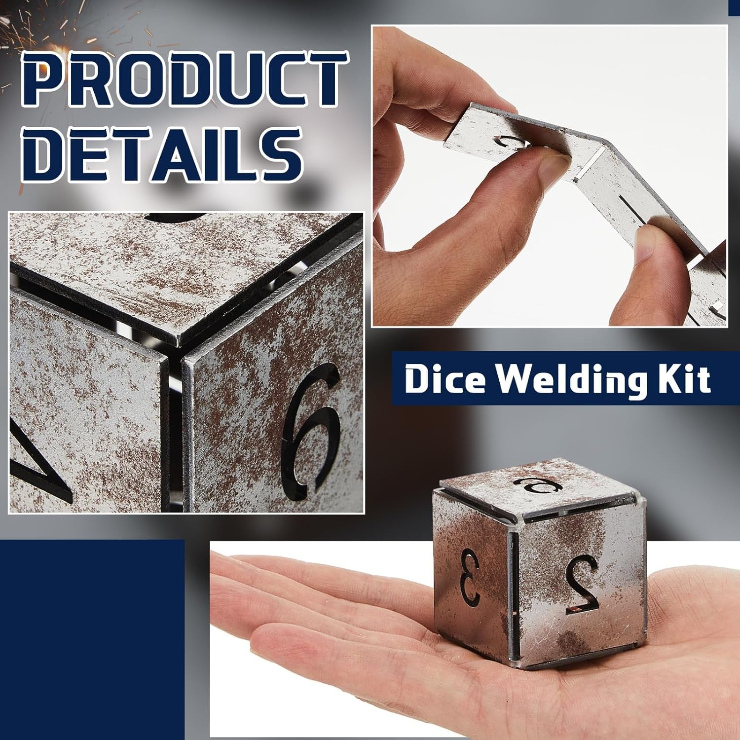 5 Pieces Welding Practice Kit Steel 16 Gauge Dice Welding Coupons DIY Equipment Mild Triangle Plate for Beginners TIG MIG Gas Arc Stick Practice Training Accessories Tools, 5 Styles
