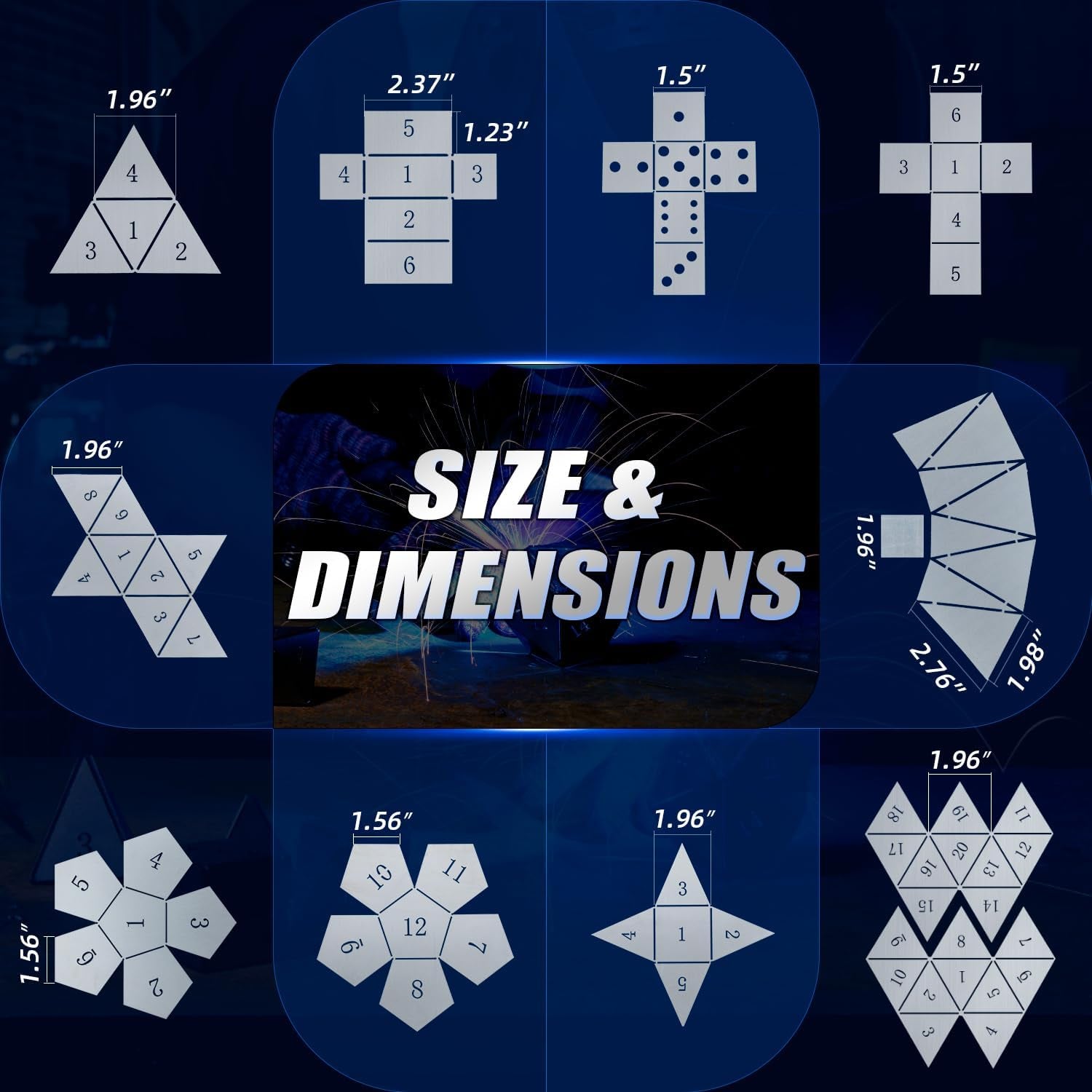 18 PCS Welding Coupons, Made of 17 Gauge Premium Mild Steel, Welding Dice for Beginner, Premium Welding Practice Kit, Welding Plate Kit for MIG, TIG Stick, Arc, Gas and Brazing