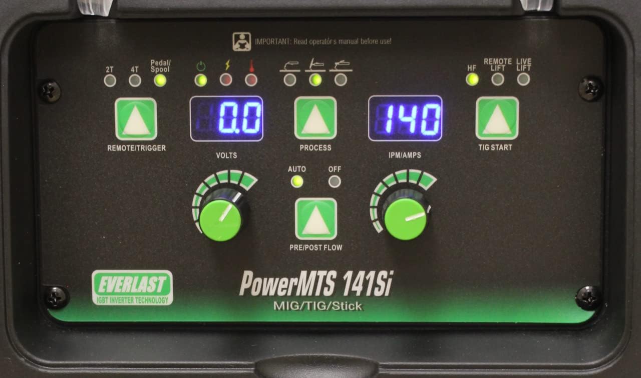 New Powermts 141Si Mig/Tig/Stick 140 Amp IGBT Welder 110V Input Voltage