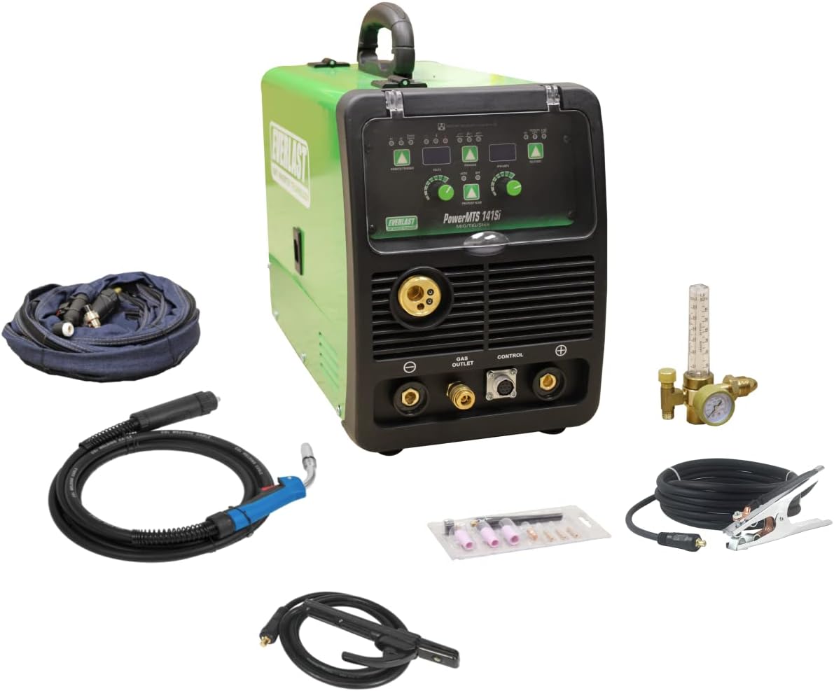 New Powermts 141Si Mig/Tig/Stick 140 Amp IGBT Welder 110V Input Voltage