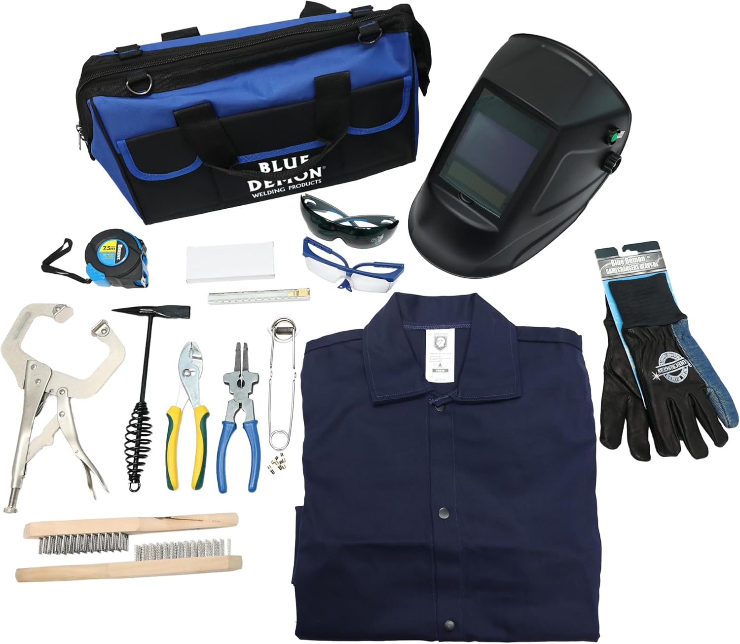 Welding School Kit, Essential PPE and Tools to Get You Started Welding, Comes with a Trueview 6700 Auto Darkening Helmet, Gamechanger Heavy D’S Gloves (Medium)