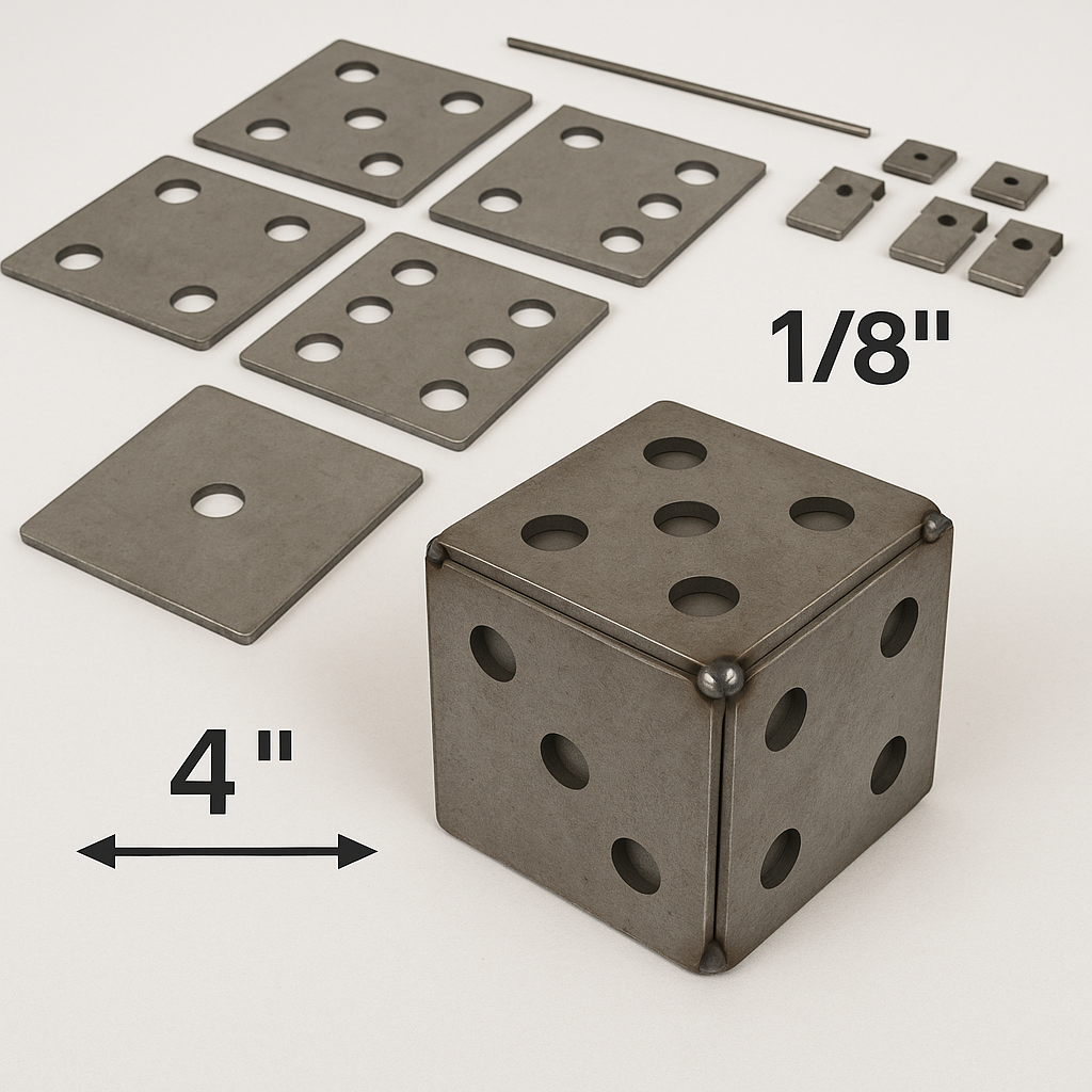 4" Welded Dice Project Kit – 1/8" Steel