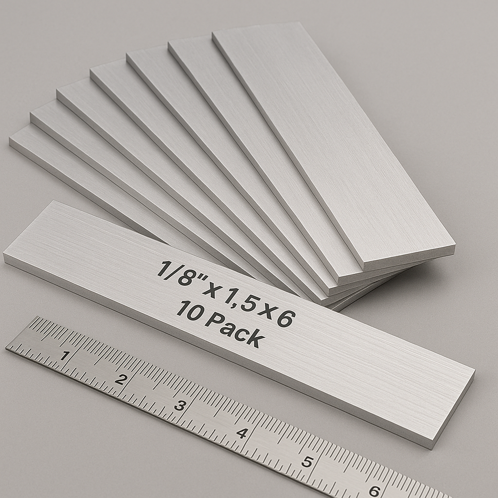 1/8" × 1.5" × 6" Aluminum Welding Coupons – 10 Pack