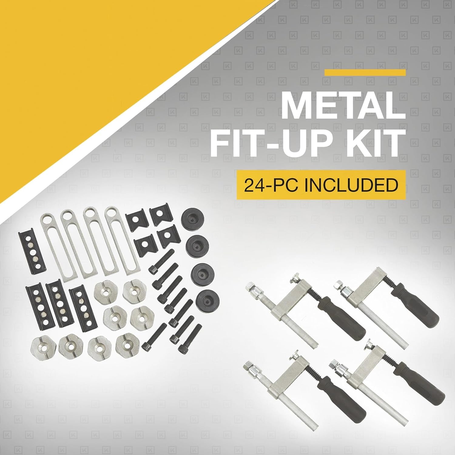 Steel Welding Table, 600 Lbs Weight Capacity, 16Mm Holes, 24-Pc Metal Fit-Up Kit, Welding Tables for Shop (Black)